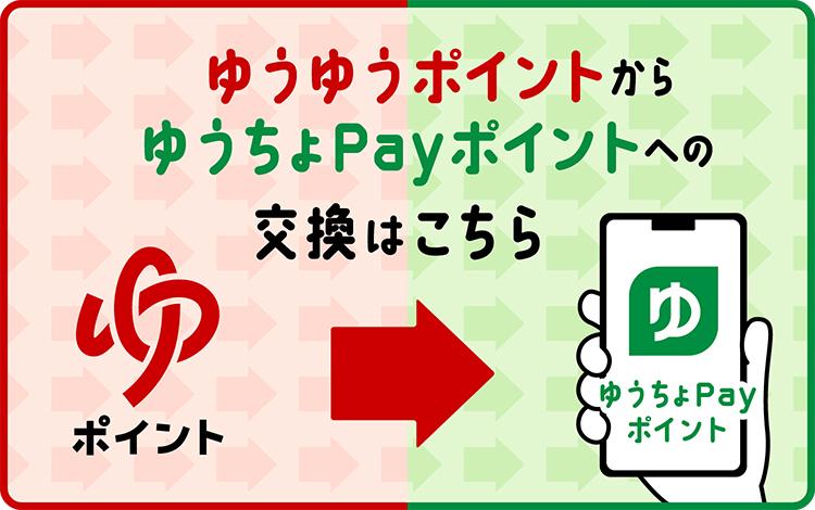 ゆうゆうポイントからゆうちょpayポイントへの交換はこちら